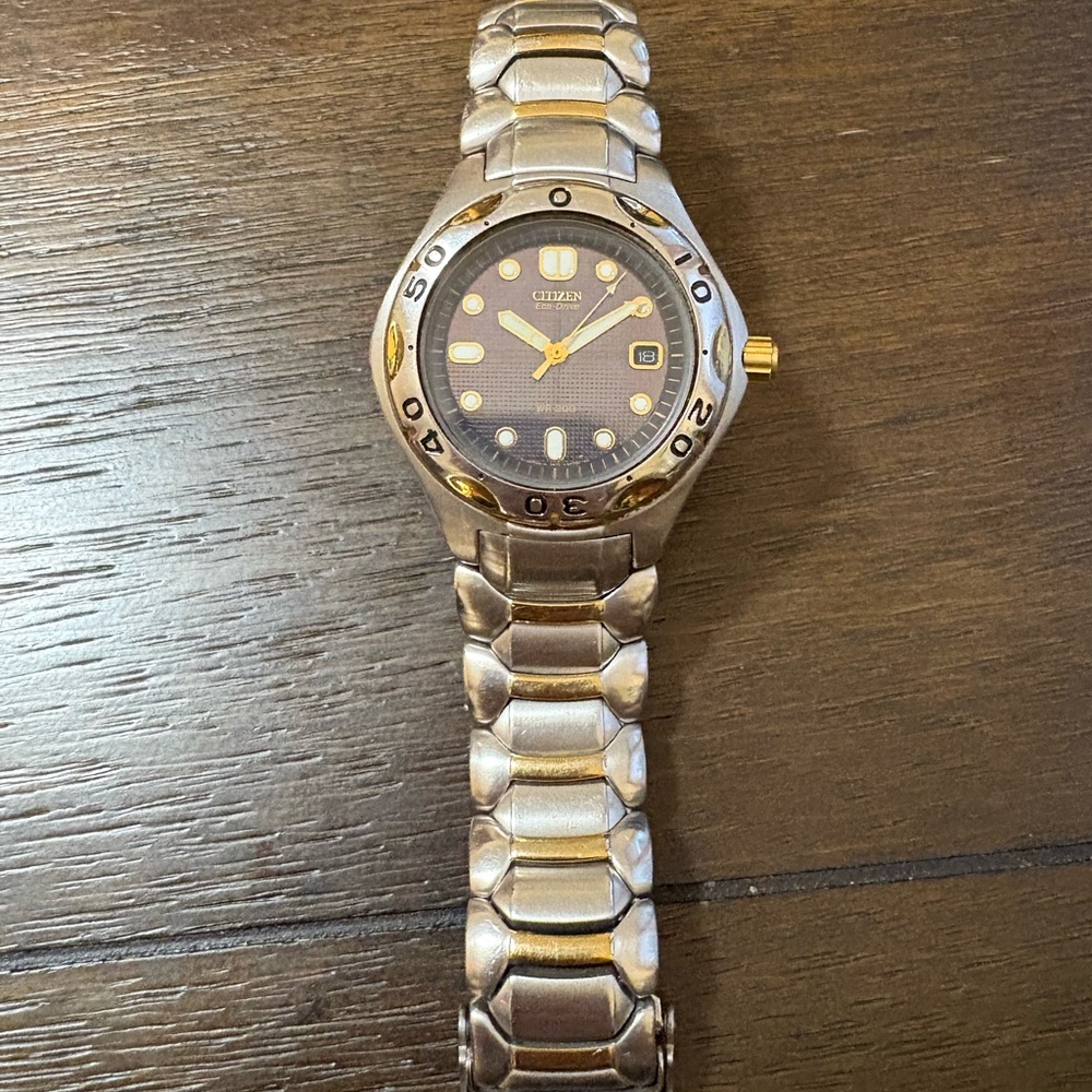 Citizen Gold and Silver Watch with blue dial